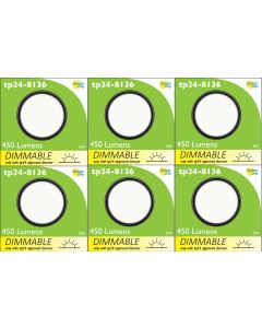 8136 G40 SMD 5W Round Frosted Dimmable 4000K (daylight) *6 Pack Bundle*