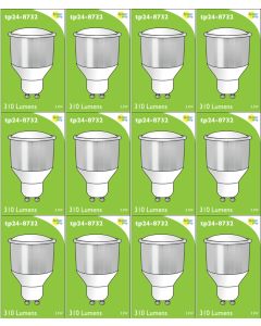 8732 LED 3.5W Cool White Opaque Spot L1/GU10 Cap (8722, 2886, 2884 & 2318 Replacement) 4000K *12 Pack Bundle*