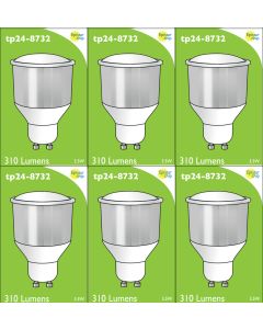 8732 LED 3.5W Cool White Opaque Spot L1/GU10 Cap (8722, 2886, 2884 & 2318 Replacement) 4000K *6 Pack Bundle*