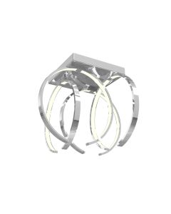 10064 Lexington 4 Way Square Flush with Open circle lamps