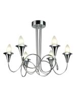 Toulouse 6 Arm Pendant in Chrome