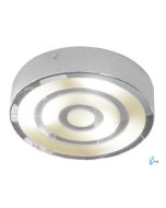 Beauvais Round Flush Fitting in Glass & Chrome