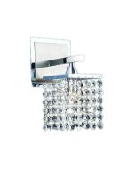 Leyton Crystal Single Wall Bracket in Chrome/ Glass