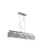 Leyton Crystal 5 Light Suspension Bar in Chrome with Glass Crystals