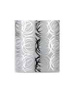 Kensington Wall Light in White Glass with Etched Silver Design