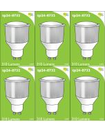 8732 LED 3.5W Cool White Opaque Spot L1/GU10 Cap (8722, 2886, 2884 & 2318 Replacement) 4000K *6 Pack Bundle*